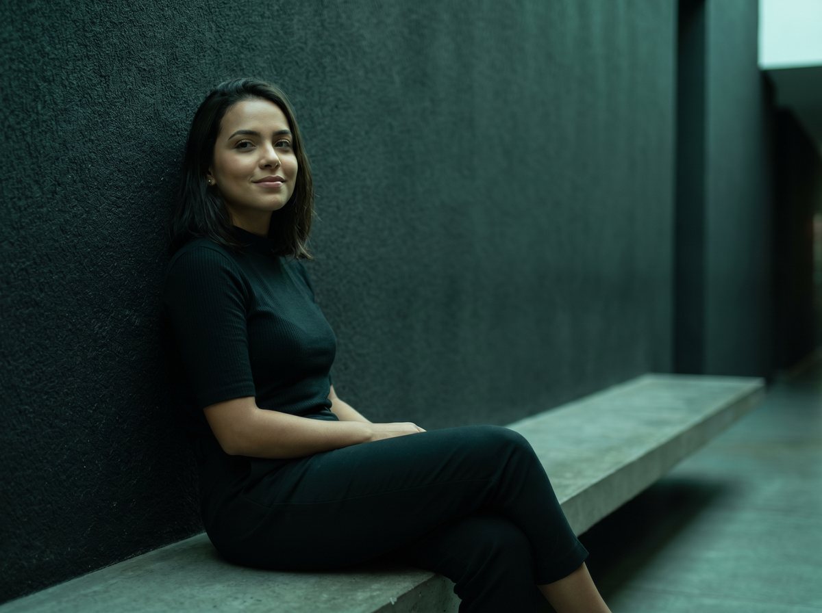 Cliente da Aqua, jovem brasileira, com expressão confiante